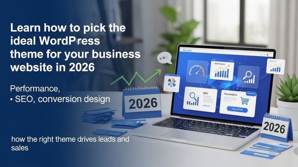 Learn how to pick the ideal WordPress theme for your business website in 2026. This guide covers performance, SEO, conversion design, and how the right theme drives leads and sales.