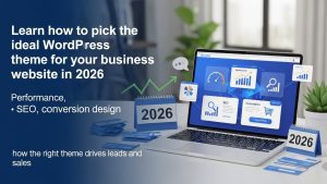 Learn how to pick the ideal WordPress theme for your business website in 2026. This guide covers performance, SEO, conversion design, and how the right theme drives leads and sales.