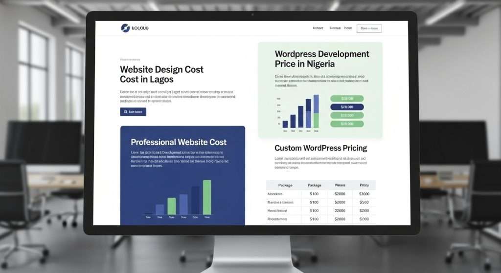 website design cost Lagos, WordPress development price Nigeria, professional website cost, custom WordPress pricing