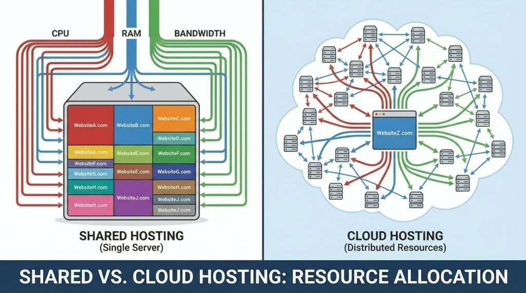 Cloud Hosting VS Shared Hosting