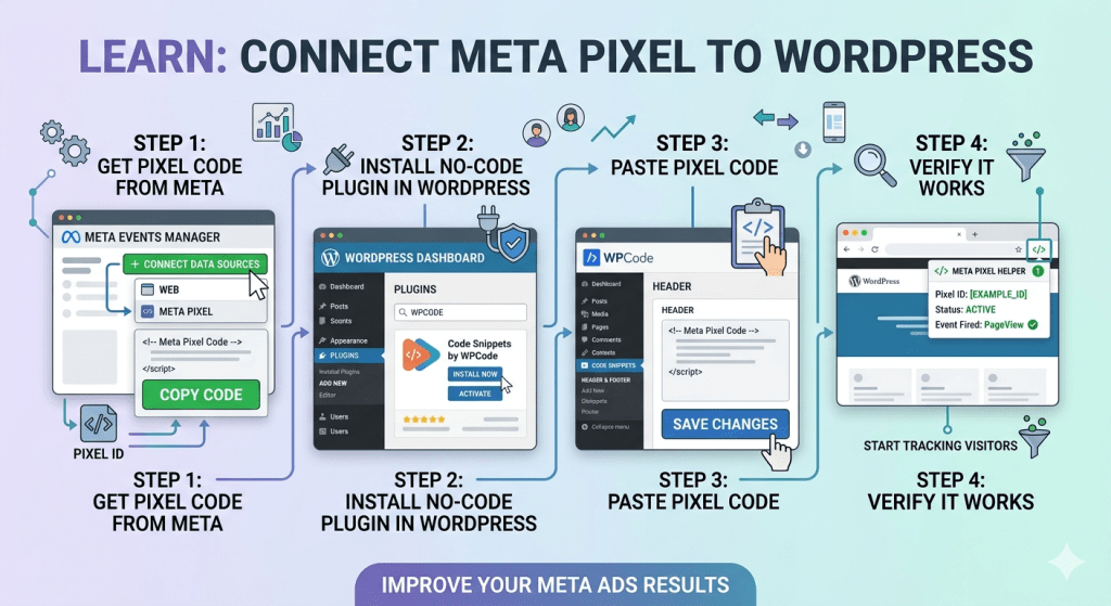 how to connect Meta Pixel to WordPress
